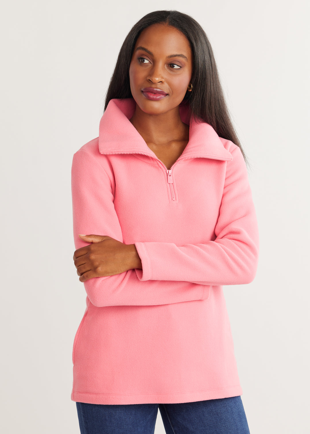 Prospect Pullover in Vello Fleece (Pink Lemonade)