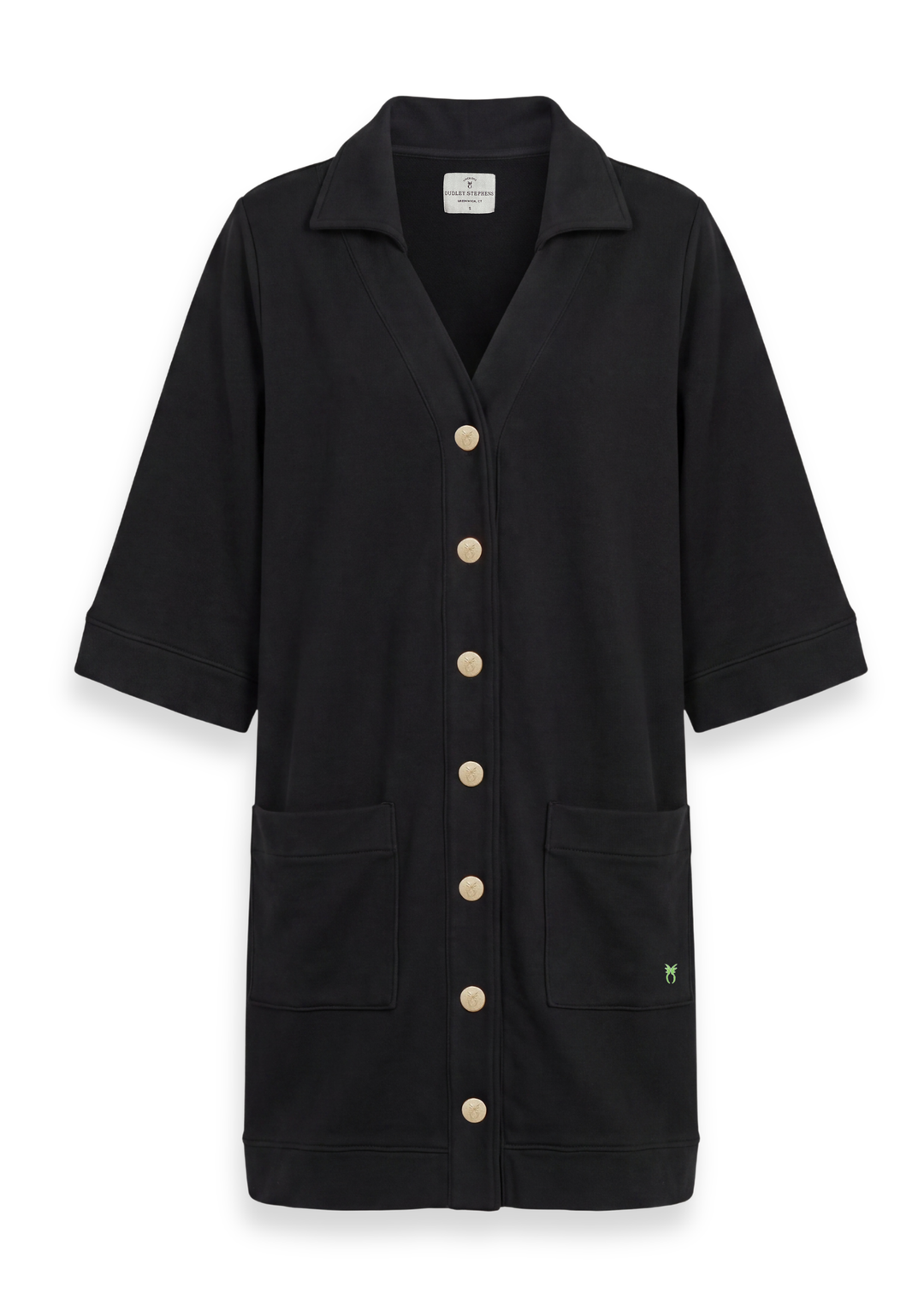 Palm Court Coverup in French Terry (Black)