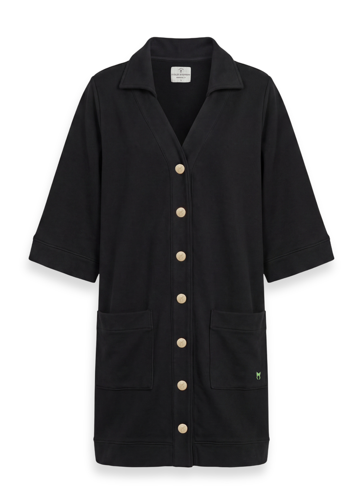 Palm Court Coverup in French Terry (Black)