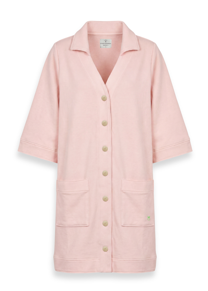 Palm Court Coverup in French Terry (Powder Blush)