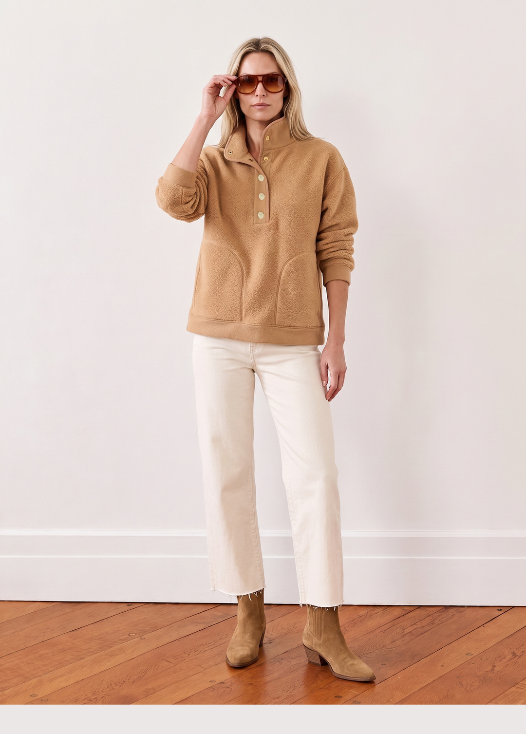 Palomino Pullover in Sherpa Fleece (Camel)
