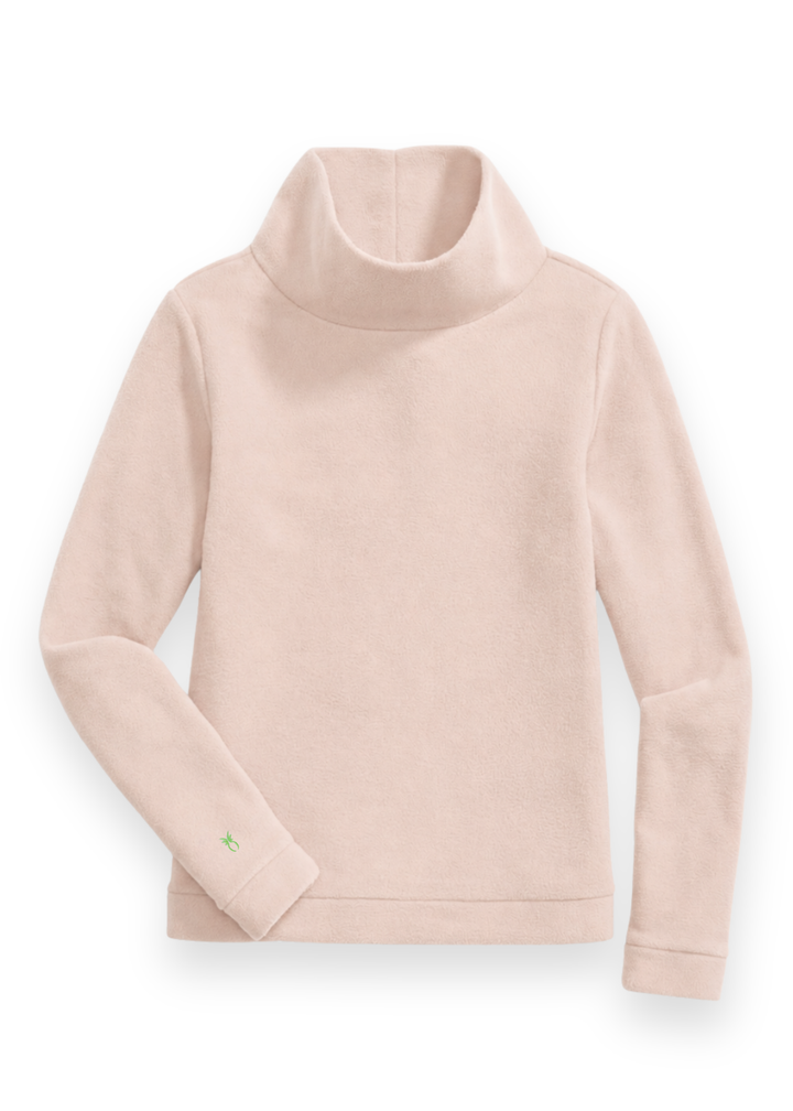 Park Slope Turtleneck in Vello Fleece (Powder Blush)