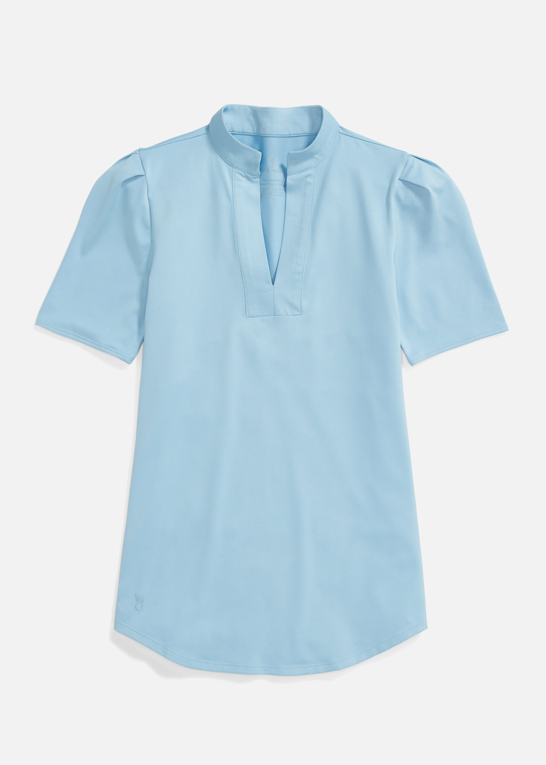 Parker Puff Sleeve Tunic in Luxe Stretch (Ice Blue)