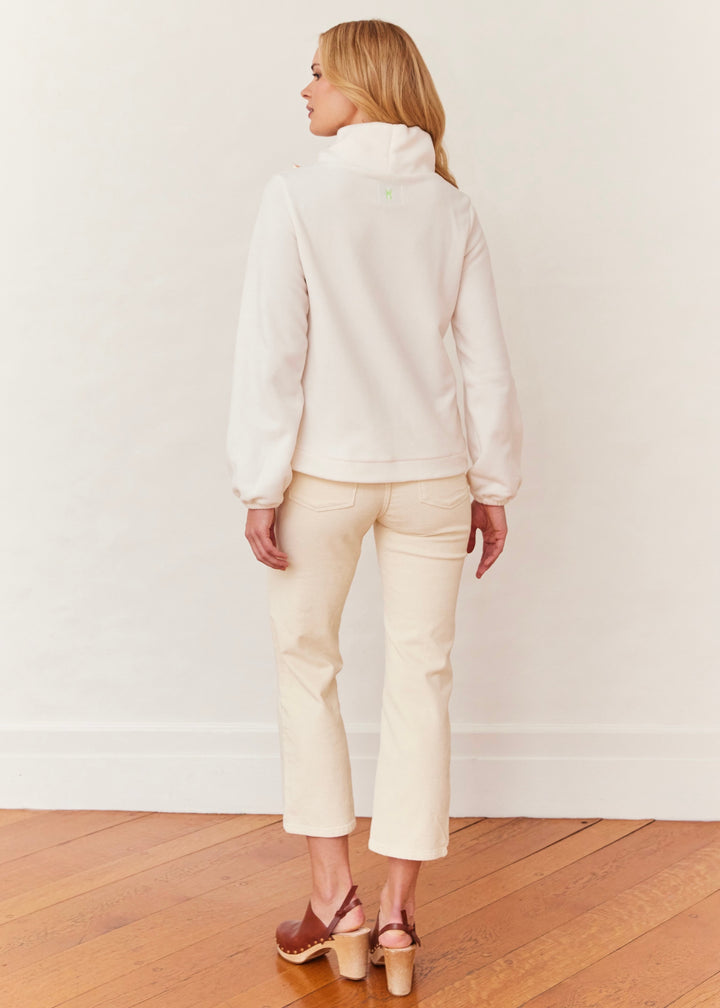 Peggy Bow Top in Vello Fleece (Cream)
