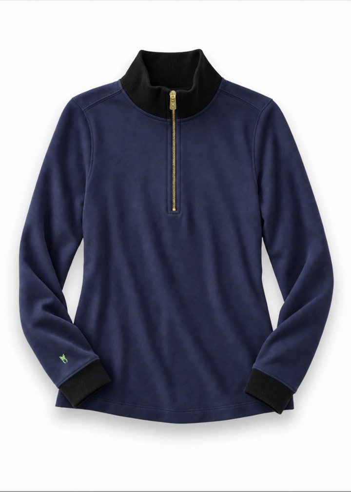 Pembroke Pullover in French Terry (Navy)