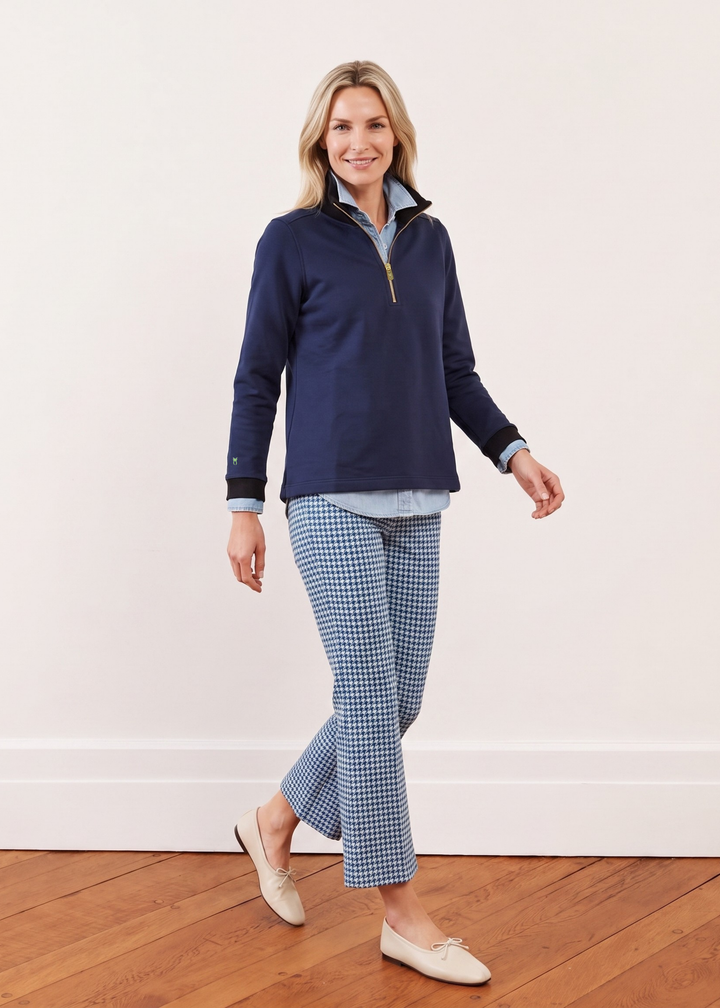 Pembroke Pullover in French Terry (Navy)