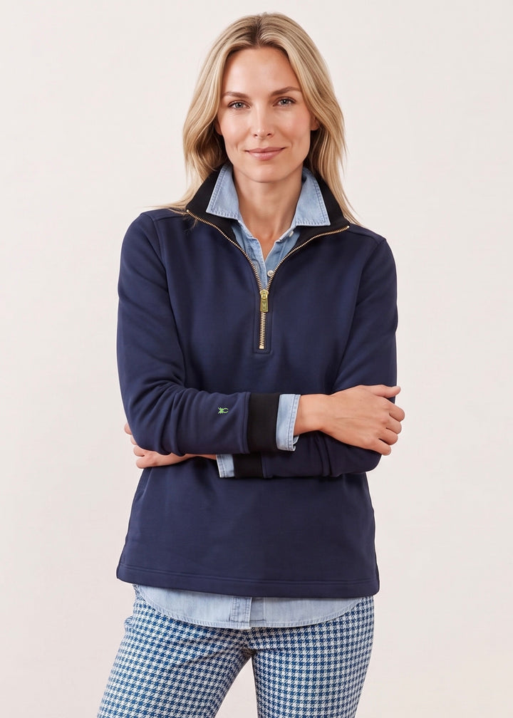 Pembroke Pullover in French Terry (Navy)