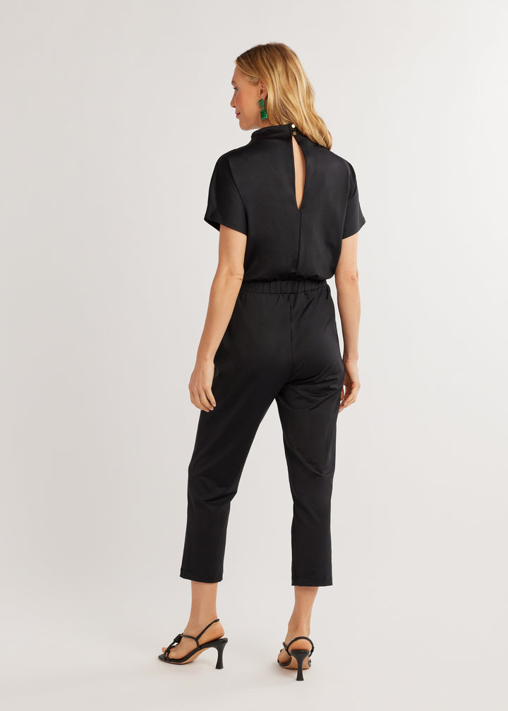 Rhodes Jumpsuit in Repreve® Stretch (Black)