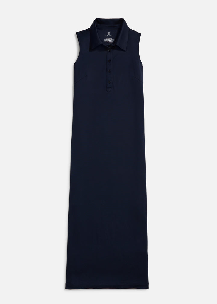 Savannah Maxi Dress in Luxe Stretch (Navy)