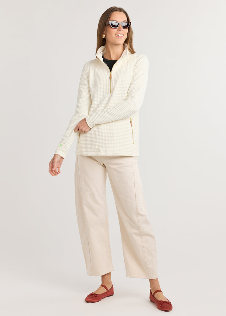 Smith Point Pullover in Waffle (Cream)