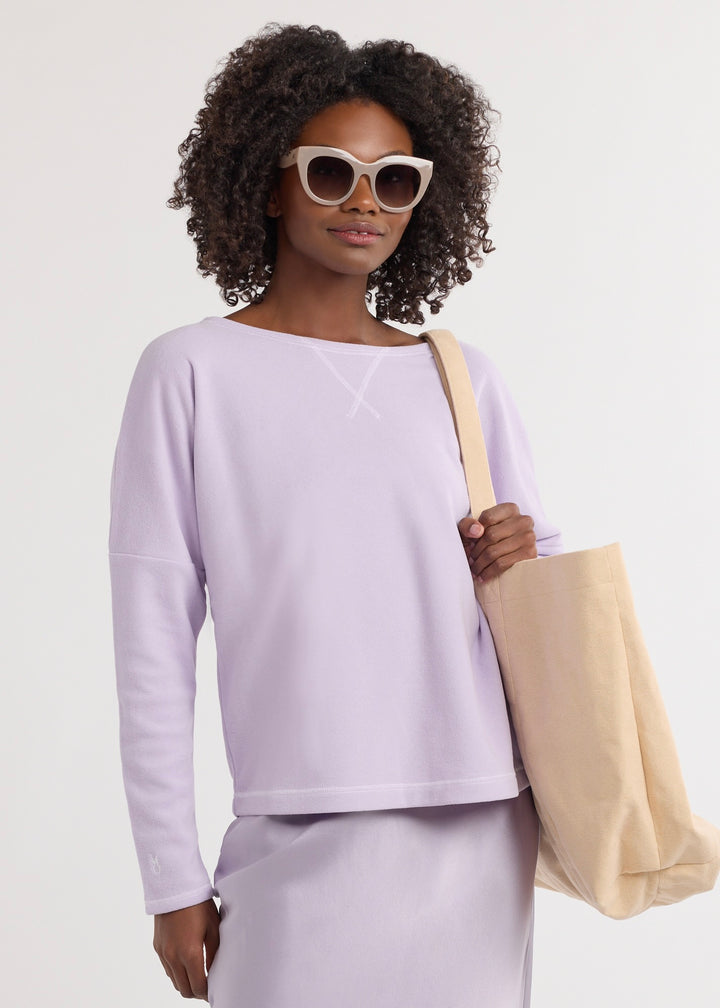 Somerset Sweatshirt in Terry Fleece (Lavender)
