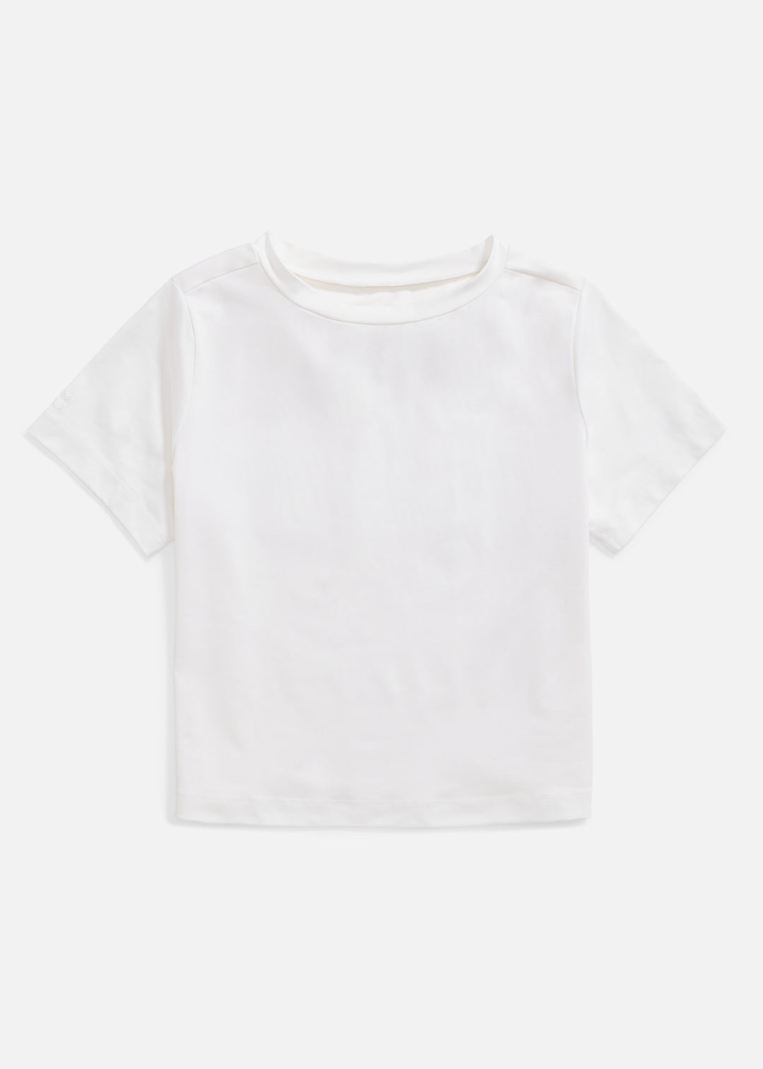 Surfside Crop Tee in Repreve® Stretch (White)