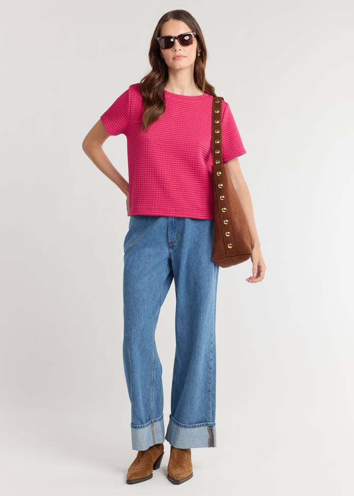 Surfside Tee in Waffle (Berry)