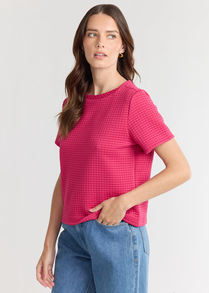 Surfside Tee in Waffle (Berry)