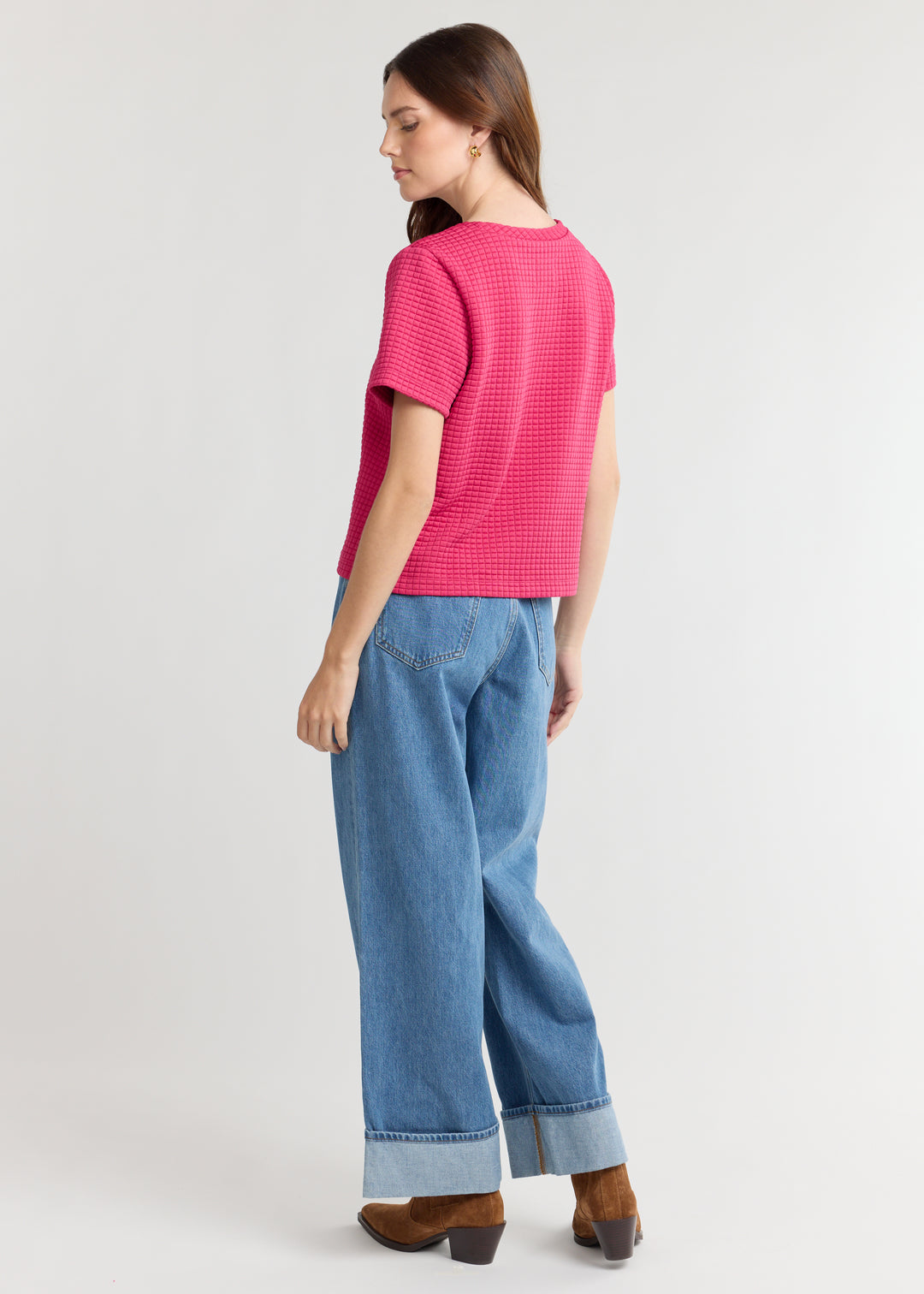 Surfside Tee in Waffle (Berry)