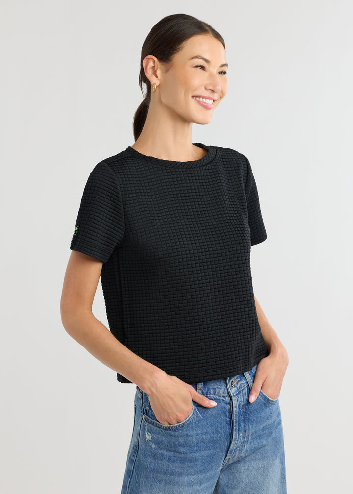 Surfside Tee in Waffle (Black)