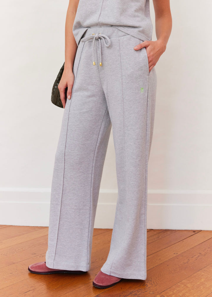 Portofino Pant in French Terry (Heather Grey)