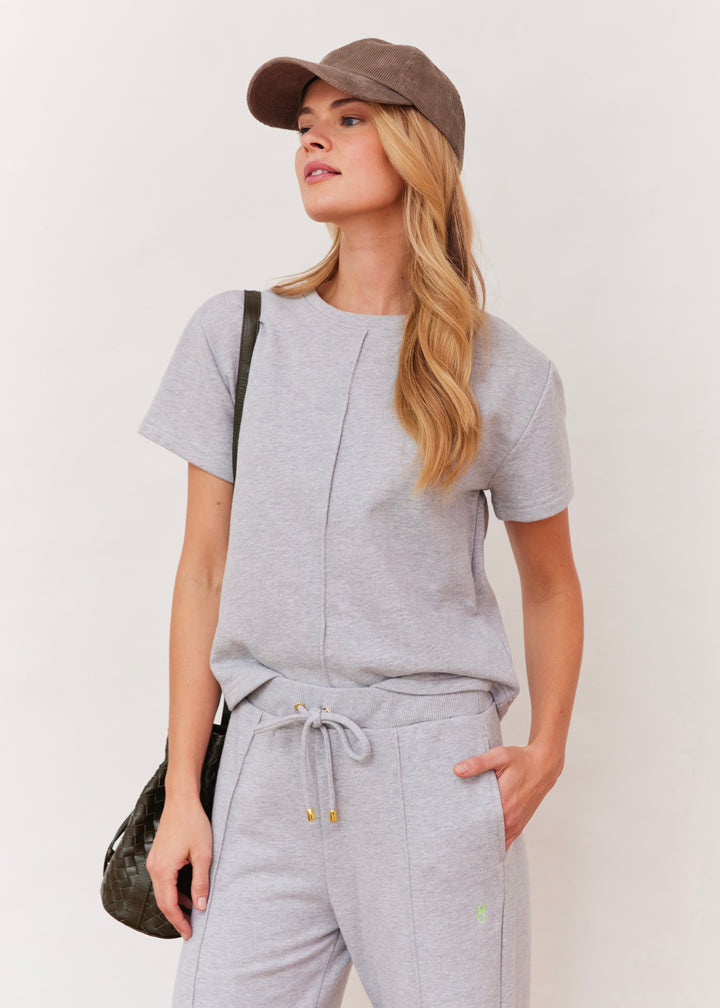 Soleil Tee in French Terry (Heather Grey)