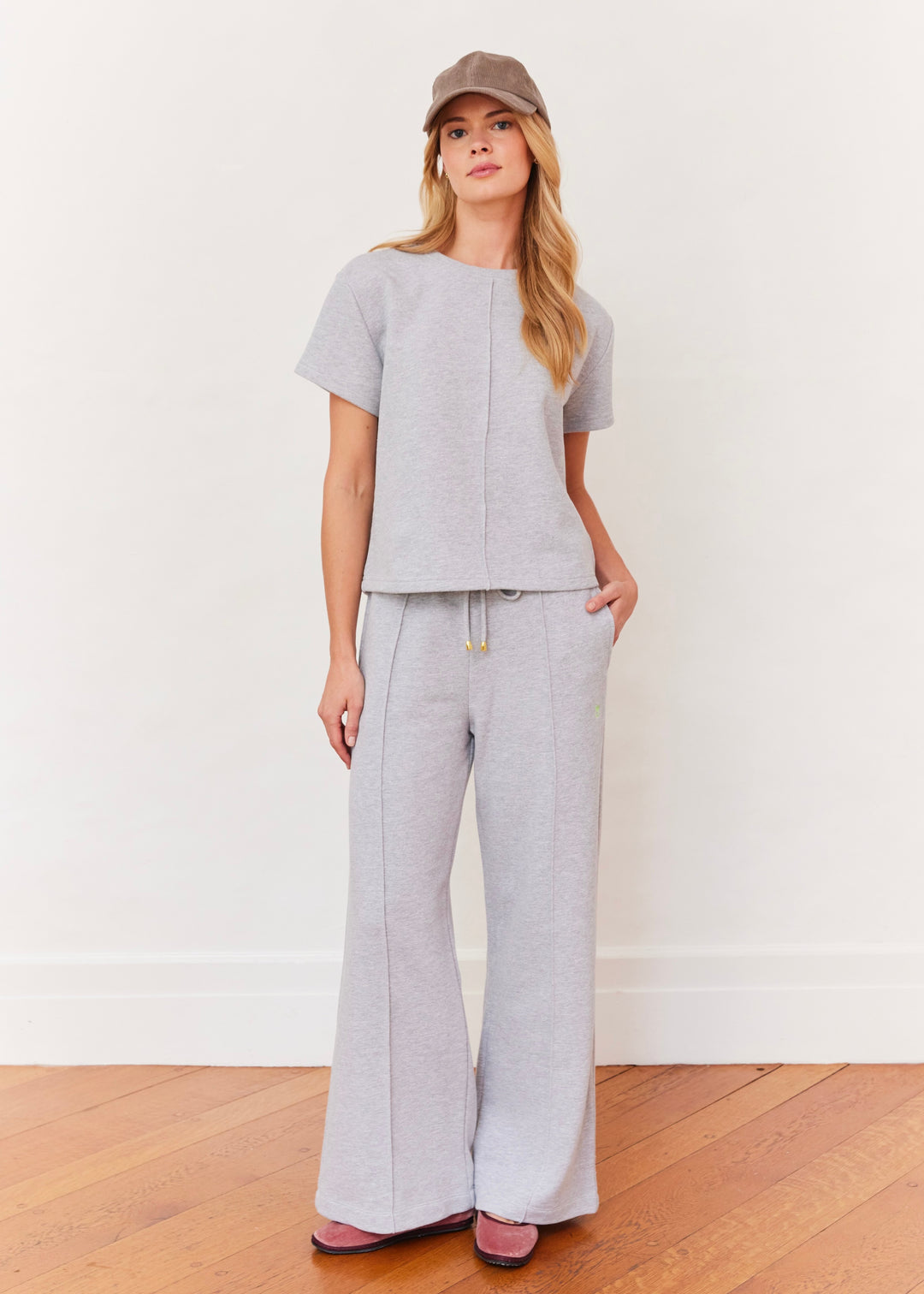 Soleil Tee in French Terry (Heather Grey)