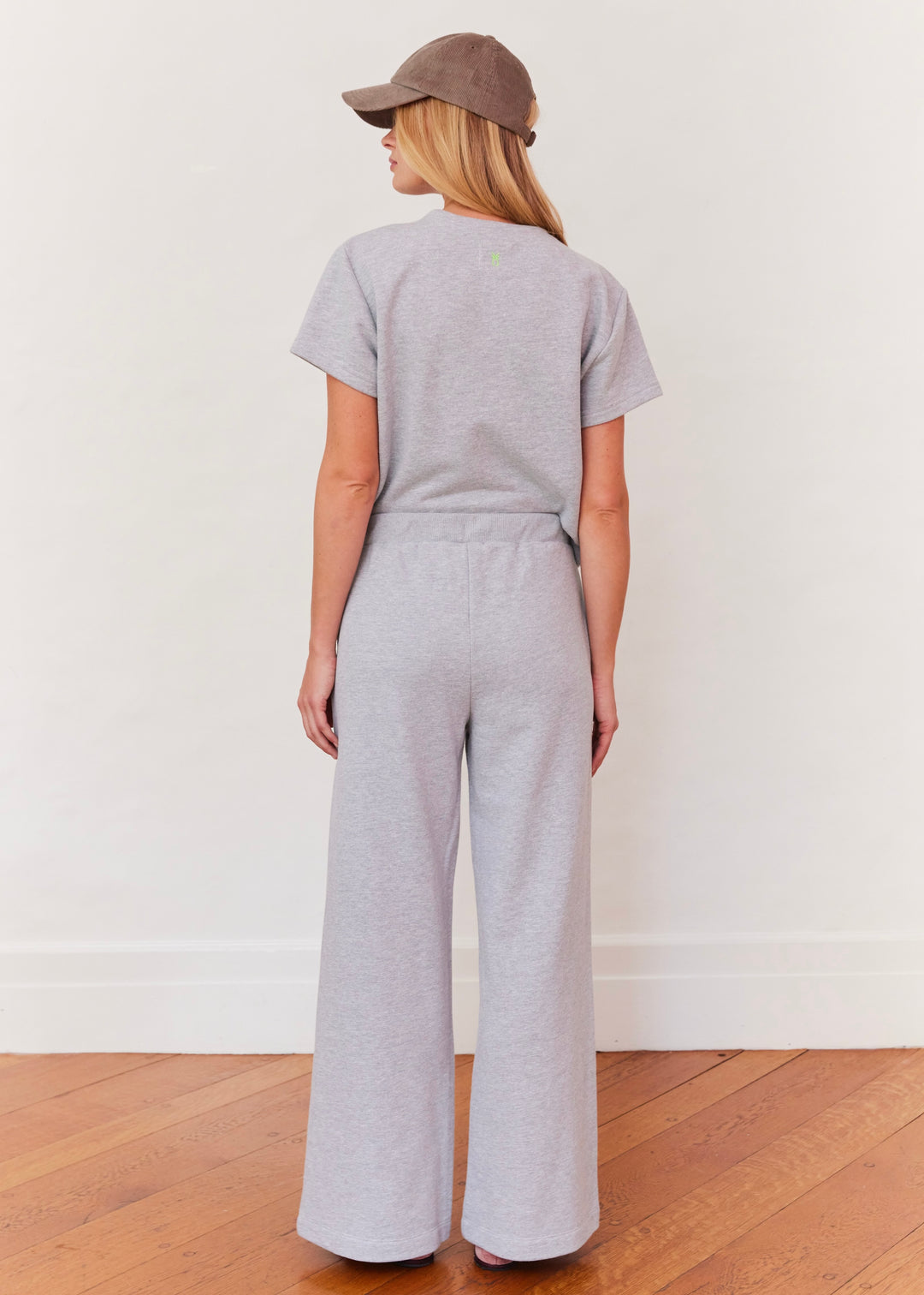 Portofino Pant in French Terry (Heather Grey)