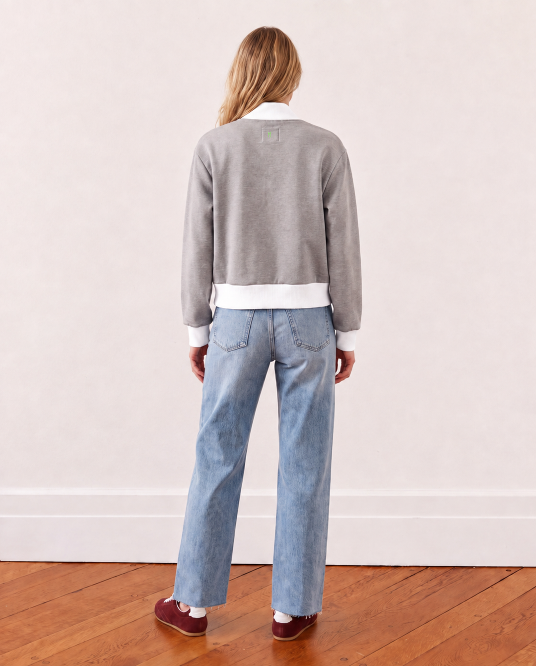 Stadium Jacket in French Terry (Heather Grey)
