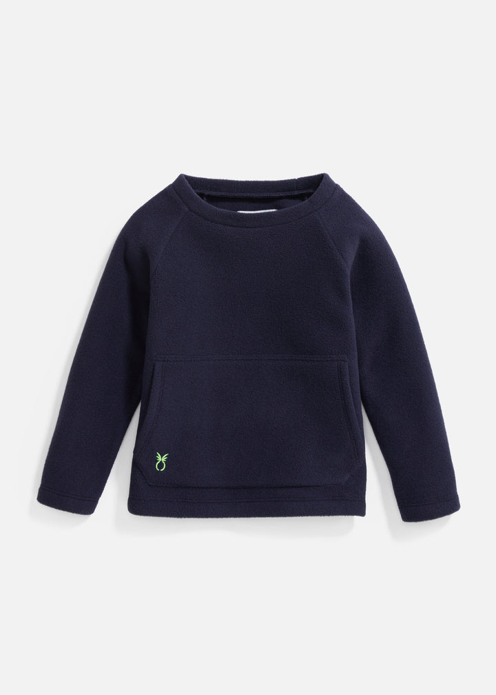 Toddler Crewneck in Vello Fleece (Navy)