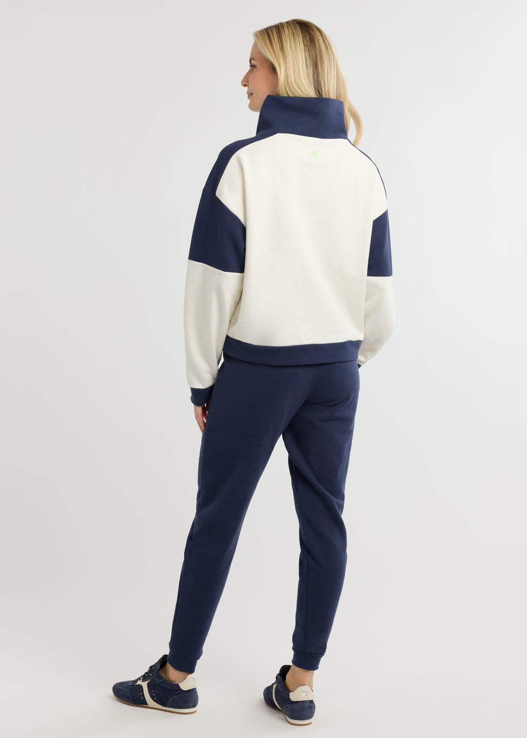 Townhill Pullover in French Terry (Cream/Navy)