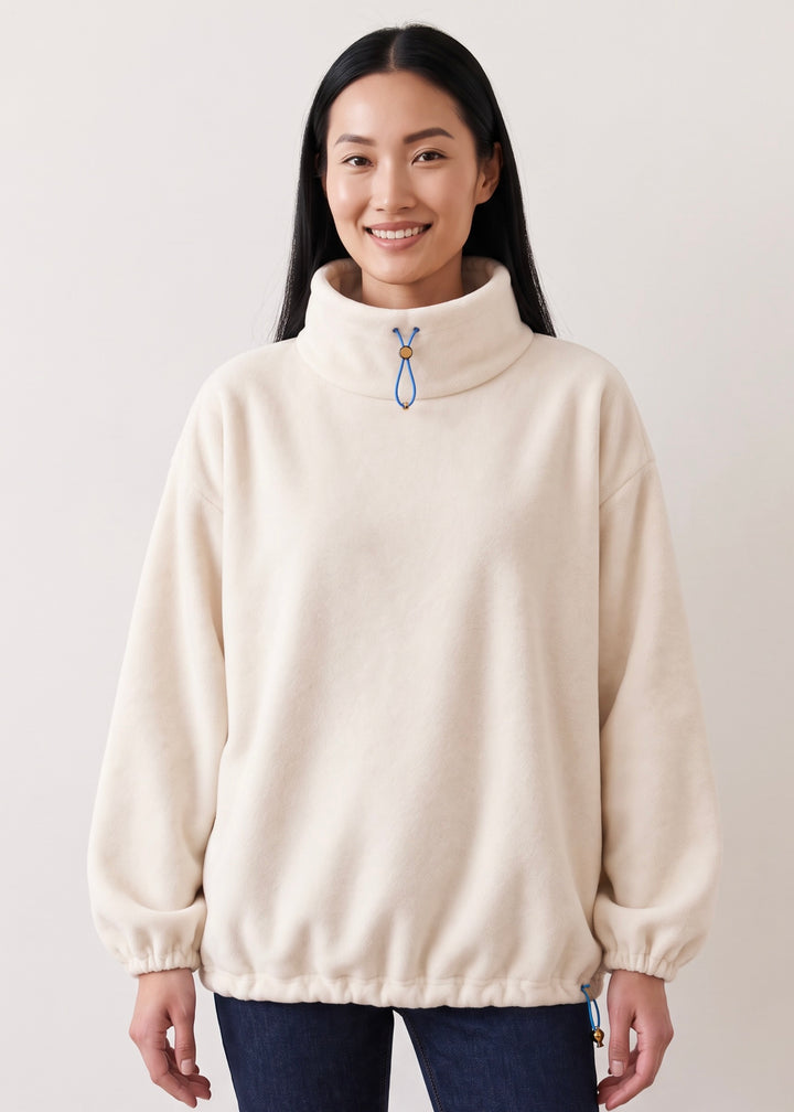 Union Street Pullover in Vello Fleece (Cream)