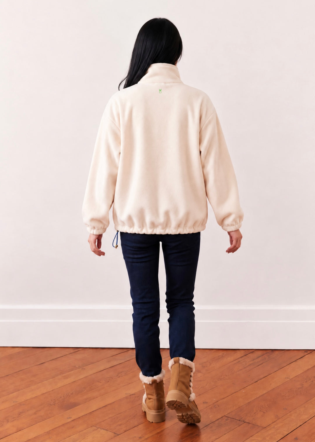 Union Street Pullover in Vello Fleece (Cream)