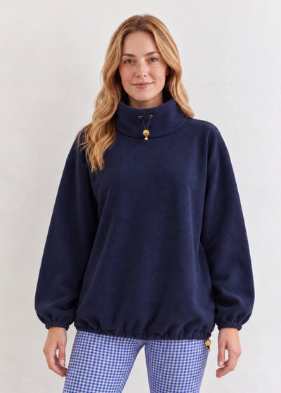 Union Street Pullover in Vello Fleece (Navy)