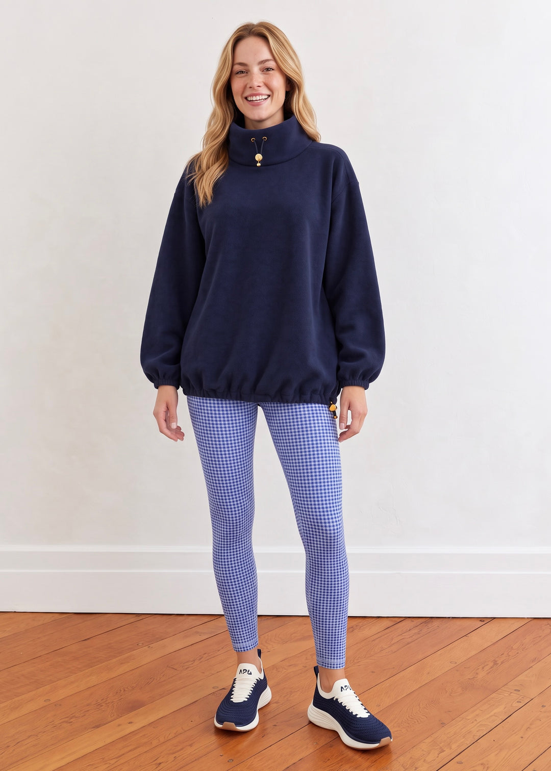 Union Street Pullover in Vello Fleece (Navy)