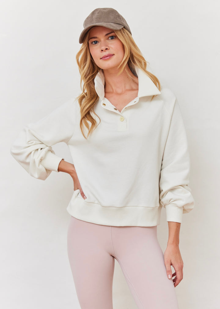Valentina Pullover in French Terry (Cream)