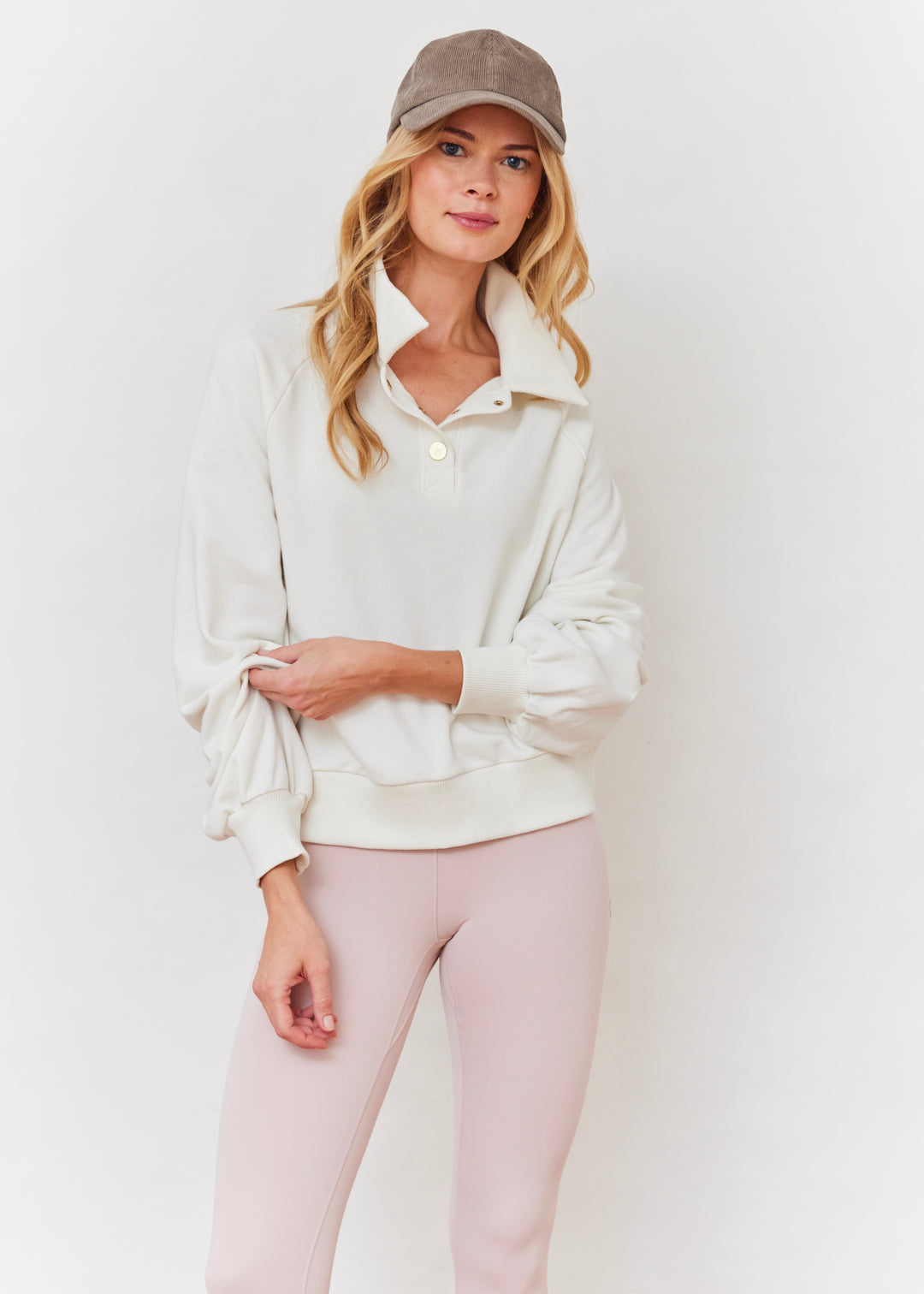 Valentina Pullover in French Terry (Cream)