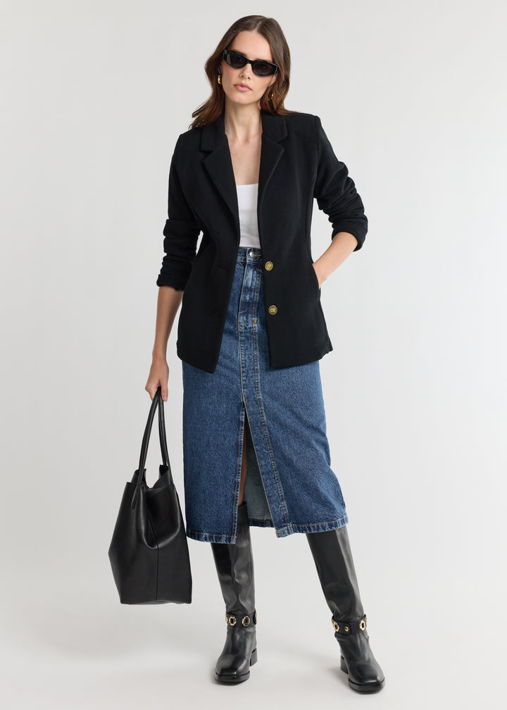 Wellington Blazer in Vello Fleece (Black)