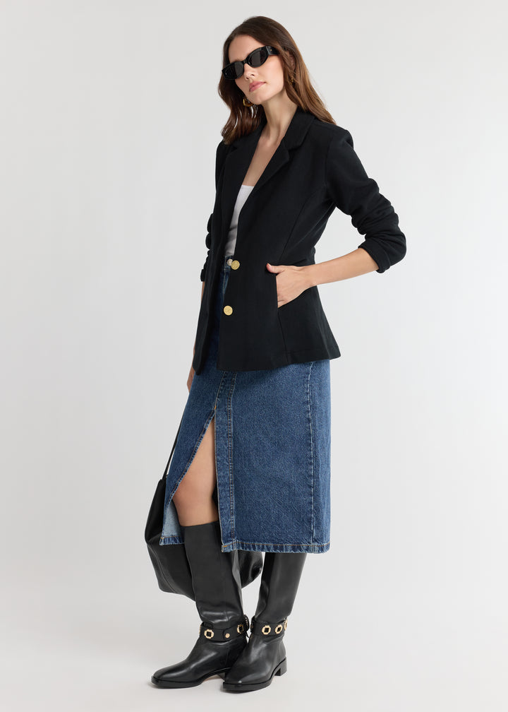 Wellington Blazer in Vello Fleece (Black)