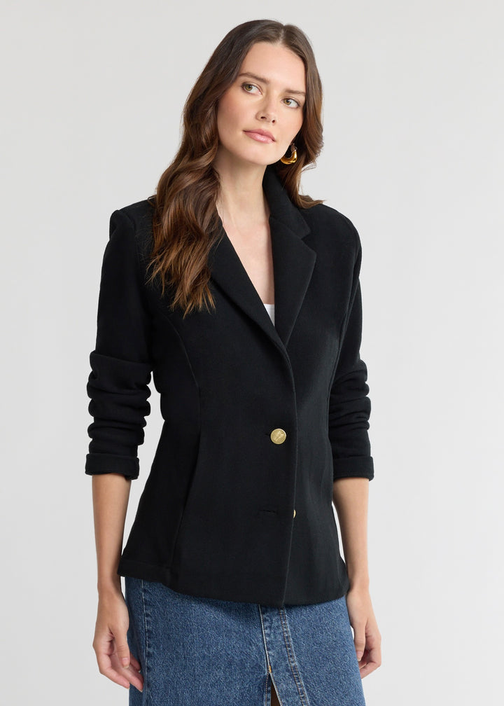Wellington Blazer in Vello Fleece (Black)