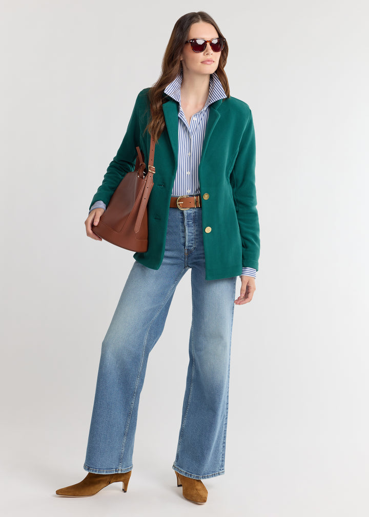Wellington Blazer in Vello Fleece (Woodland Green)