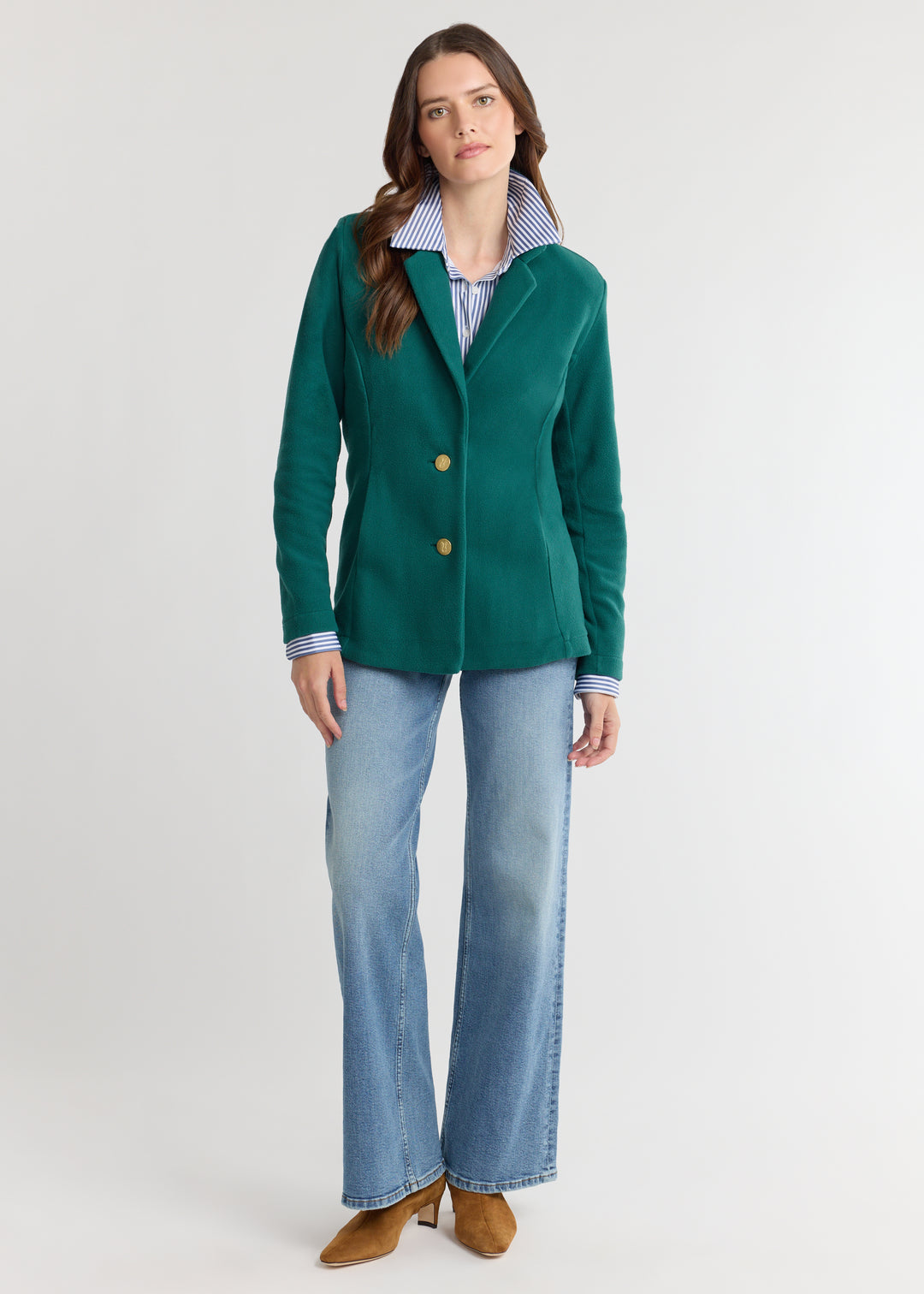Wellington Blazer in Vello Fleece (Woodland Green)