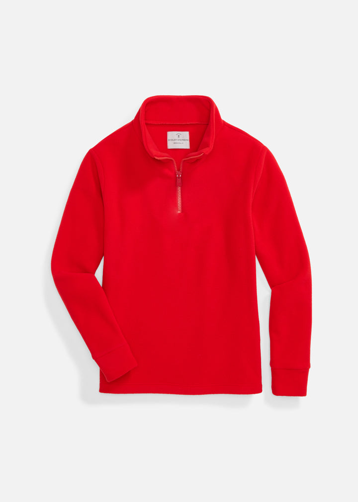 Kids Windabout Pullover in Vello Fleece (Cherry Red)