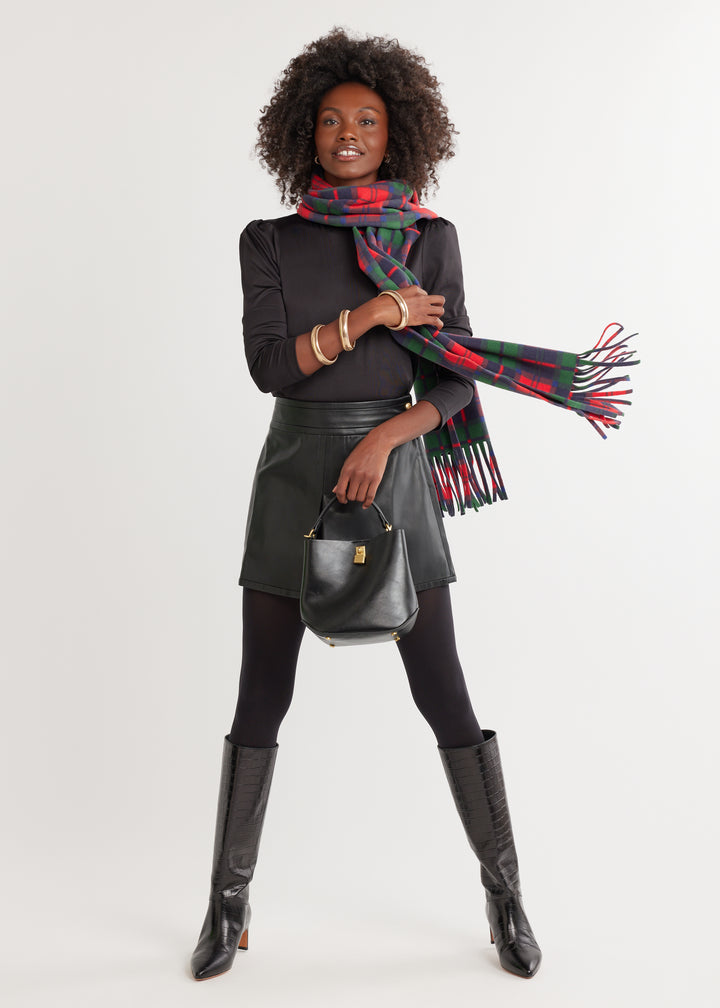 Woodside Scarf in Vello Fleece (Festive Tartan)