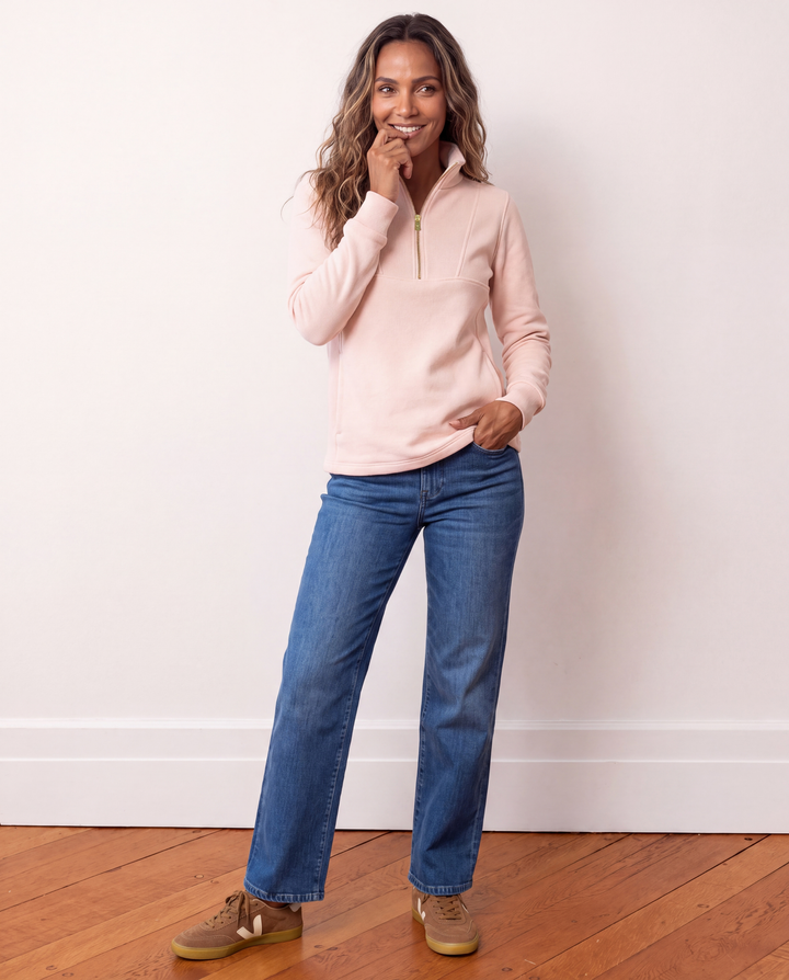 Waverly Pullover in Vello Fleece (Powder Blush)