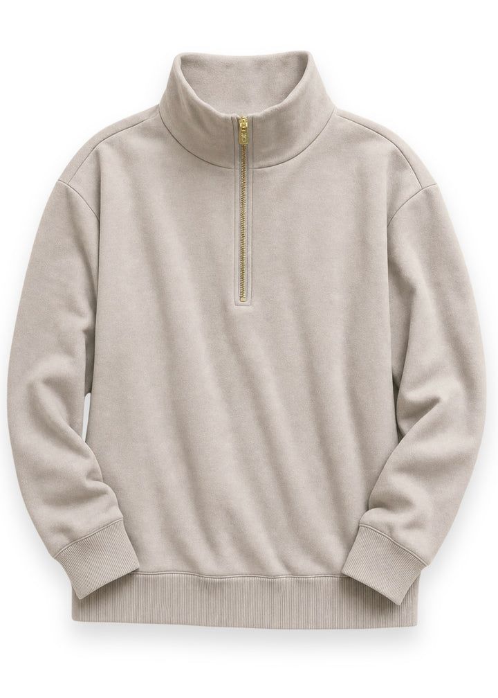 Bedford Pullover in Scuba Fleece (Chateau Grey)