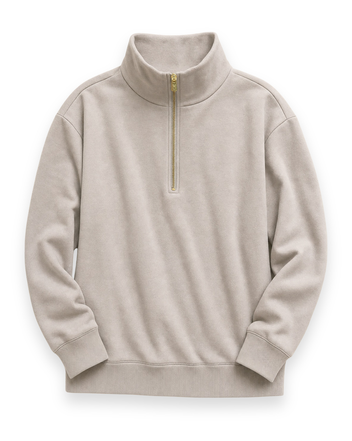 Bedford Pullover in Scuba Fleece (Chateau Grey)