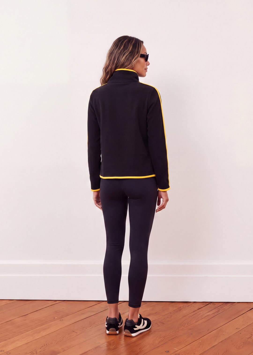 Park Slope with Tipping in Vello Fleece (Black/Marigold)