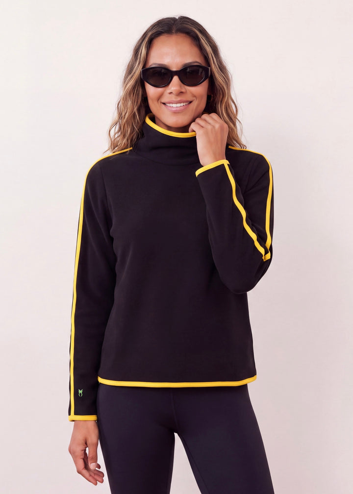 Park Slope with Tipping in Vello Fleece (Black/Marigold)