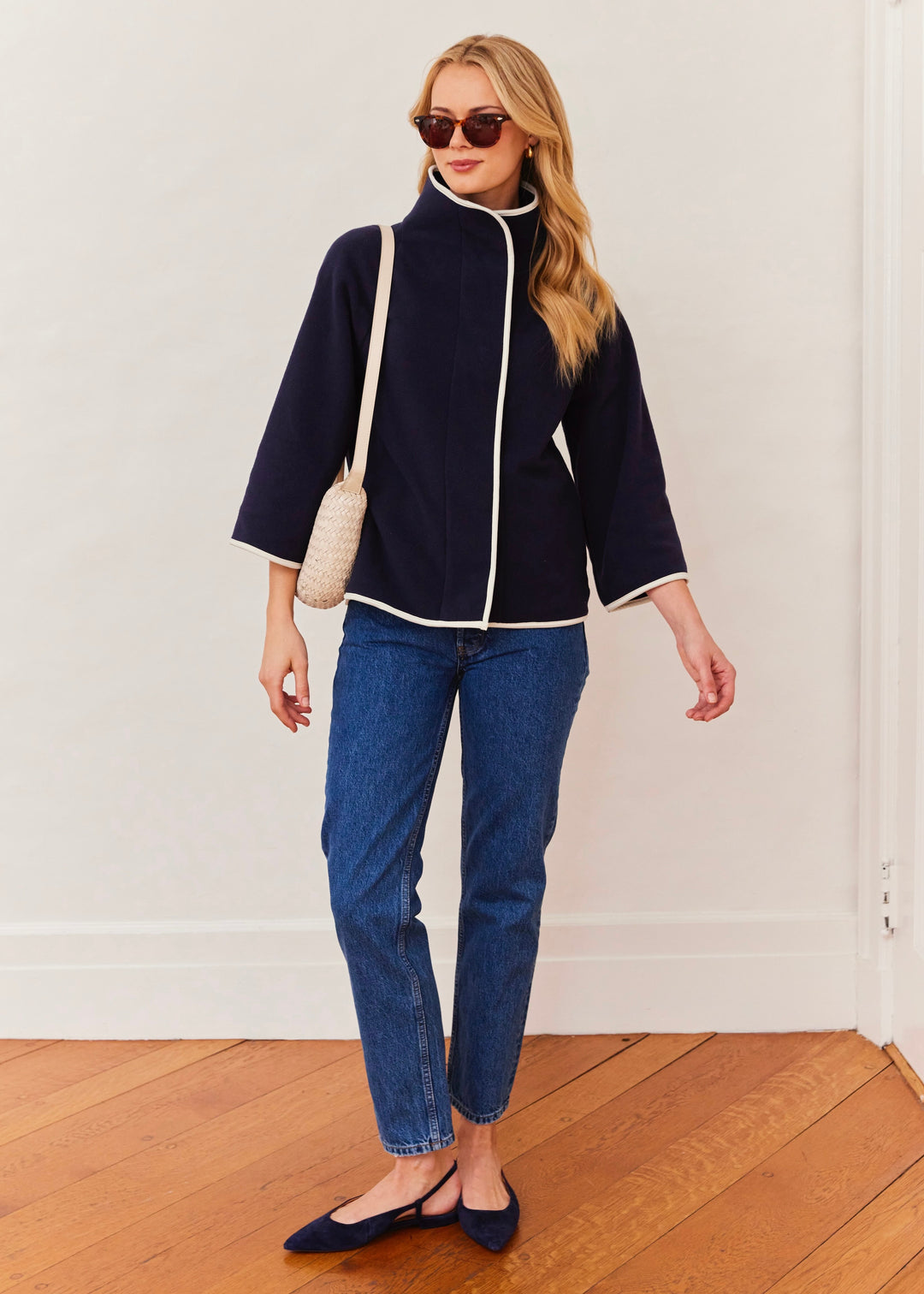 Catalina Jacket in Vello Fleece (Navy)