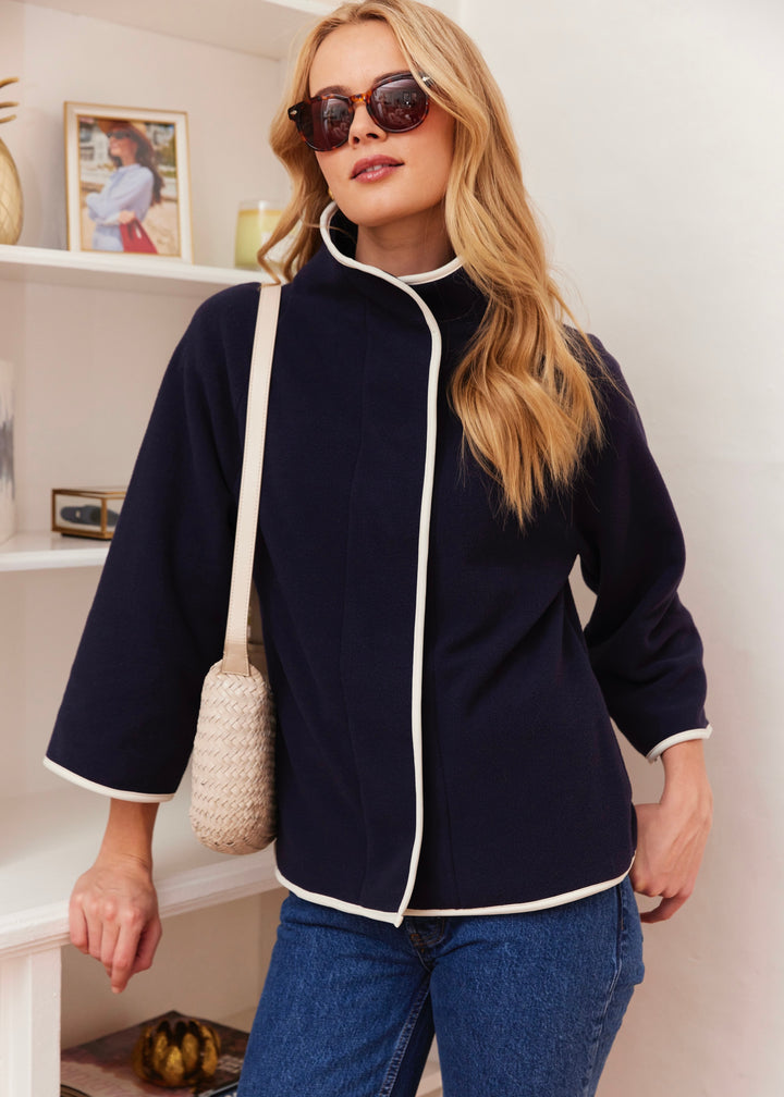 Catalina Jacket in Vello Fleece (Navy)