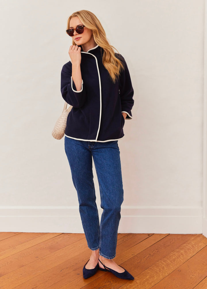 Catalina Jacket in Vello Fleece (Navy)