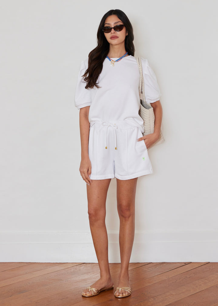 Cleo Top in French Terry (White)