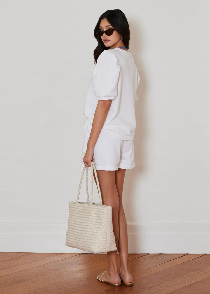 Cleo Top in French Terry (White)